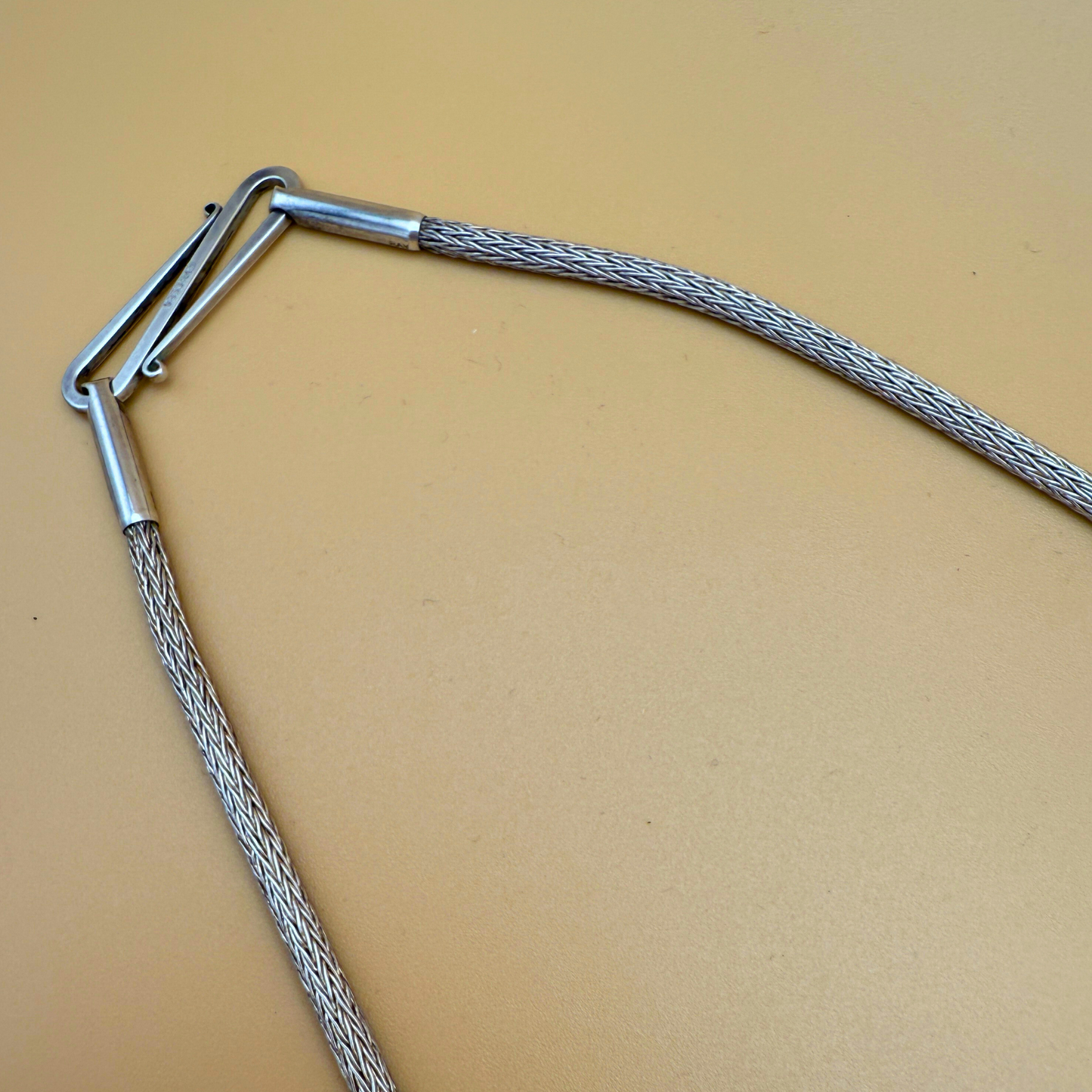 Dobbeltstrikket sølvkæde – 64 cm