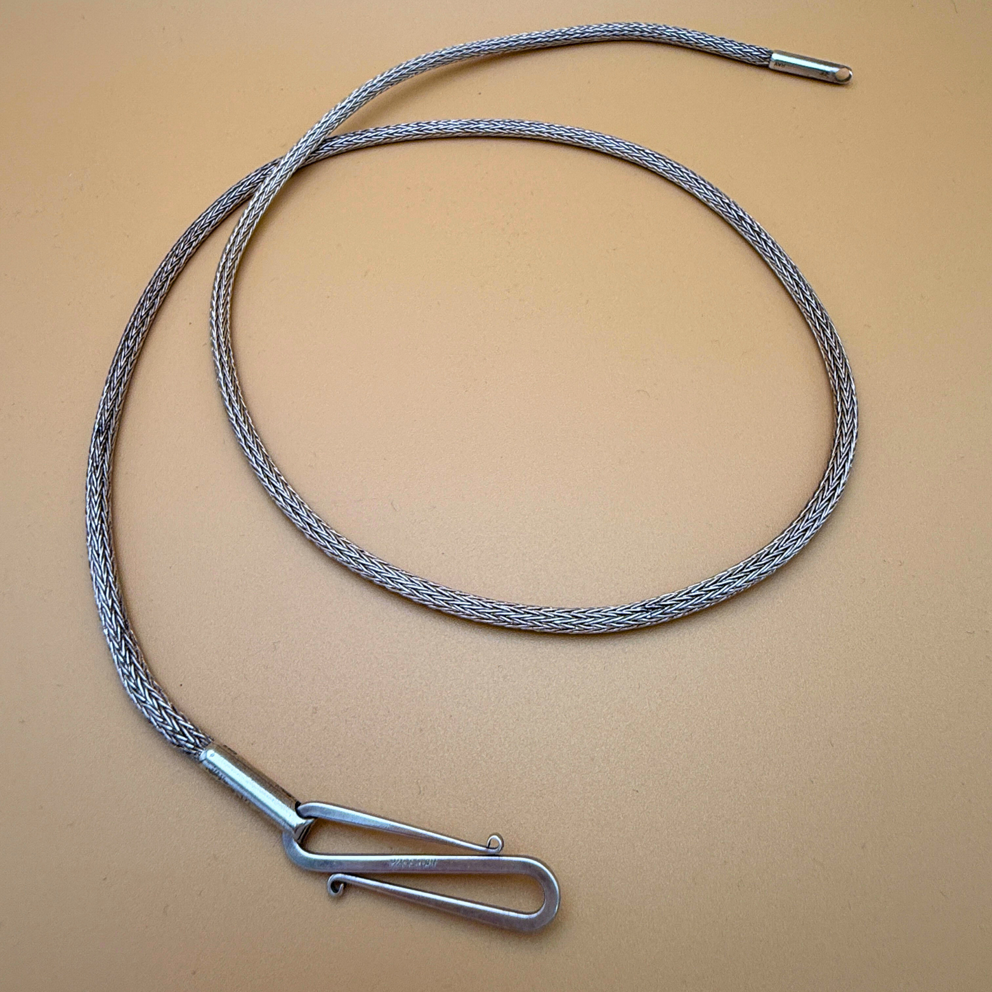 Dobbeltstrikket sølvkæde – 64 cm