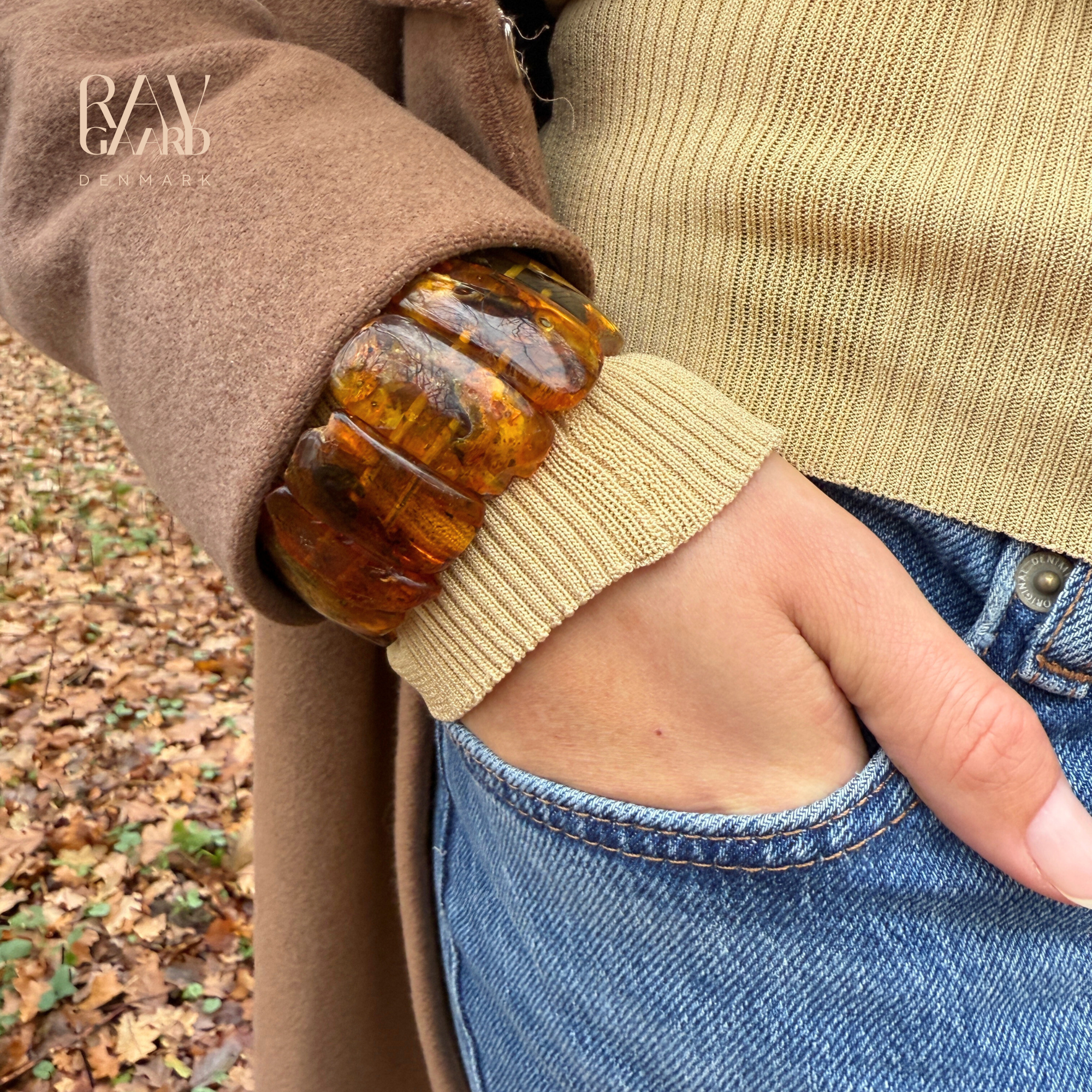 Efterårs rav armbånd