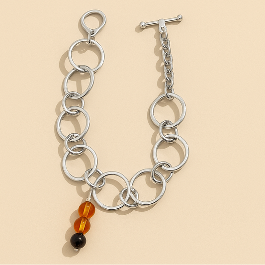 Row counter with amber beads