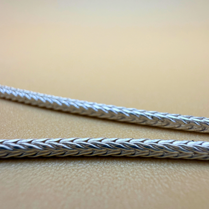 Sølvrævehale kæde – blank