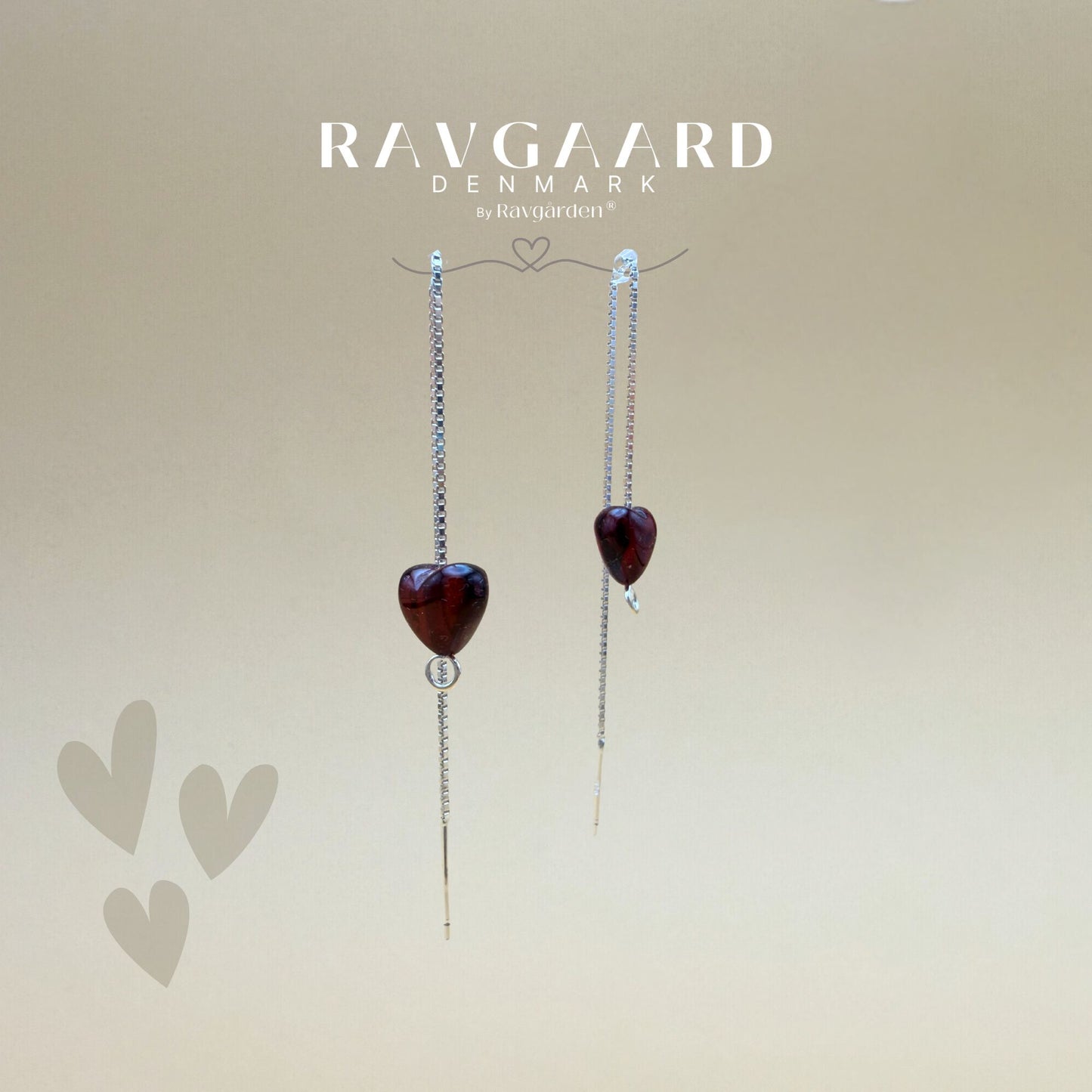 Hjerte pull through øreringe