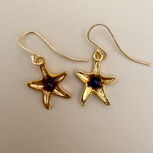 Tide – Forgyldte søstjerne øreringe