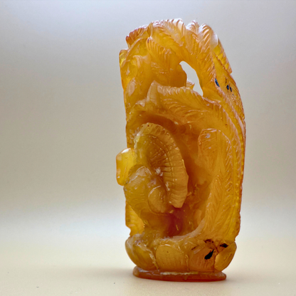 Krishna - Ravfigur med påfugl