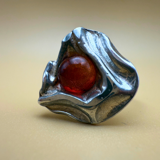 Wave Ring – Nr. 2 – Lys cognac