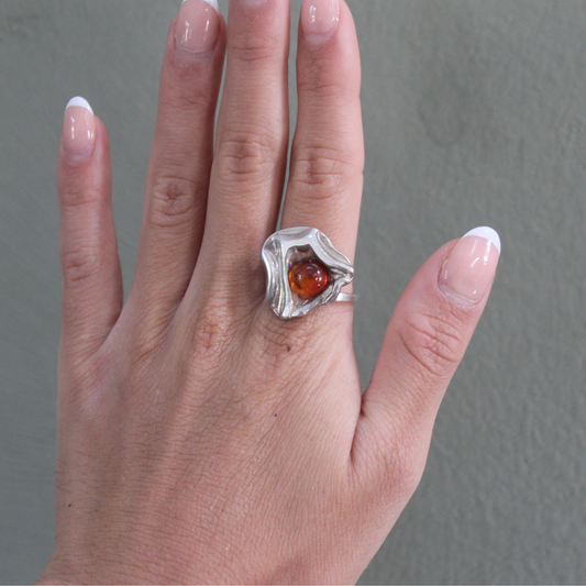 Wave Ring – No. 2 – Lys cognac