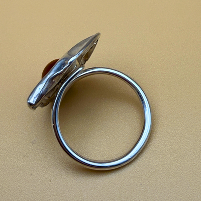 Wave Ring – Nr. 2 – Lys cognac