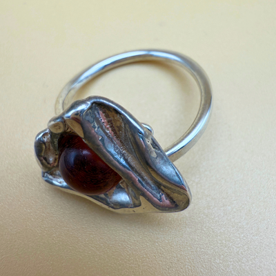 Wave Ring – Nr. 2 – Lys cognac