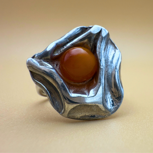 Wave Ring – No. 2 – Antik mælk