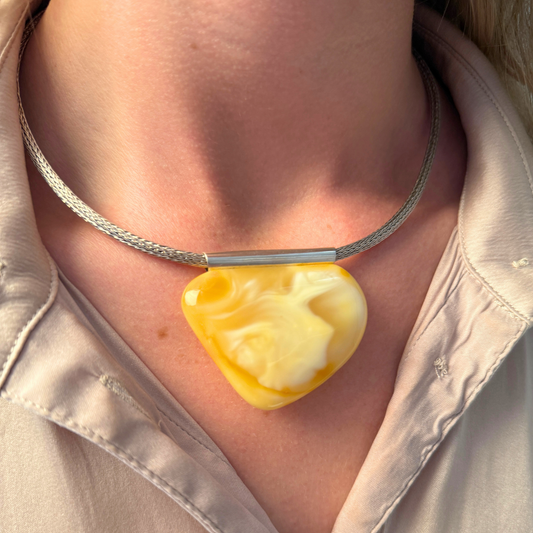 Hvid Mælkeagtig Vedhæng