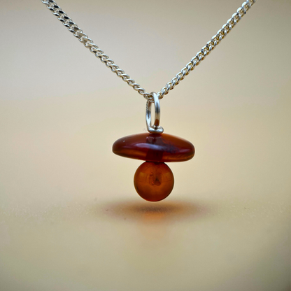 Amber Binky vedhæng med kæde