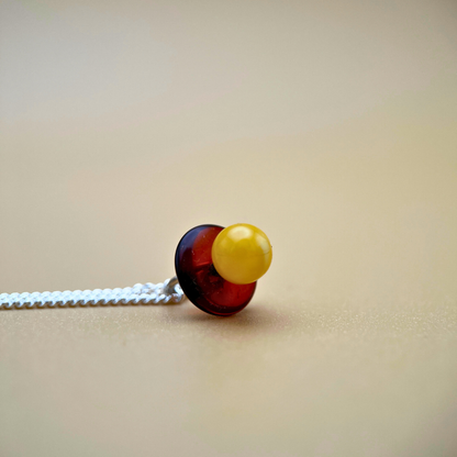 Amber Binky vedhæng med kæde